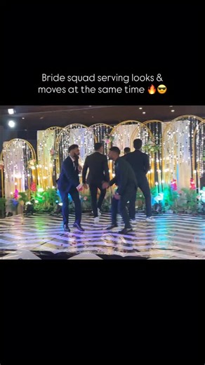 Band Baaja Baraat Entertainment on Instagram: "When the bride’s squad becomes the highlight of the night 🔥😉 Choreography : @bandbaajabaraat.ent Sangeet choreography inspo for this shaadi season 💫 Bride squad dance, bride groom dance, bollywood wedding dance, sangeet performance idea, wedding dance inspo, indian weddings, shaadi season, wedding choreographers, wedding dance rehearsal, trending, sangeet boys dance"