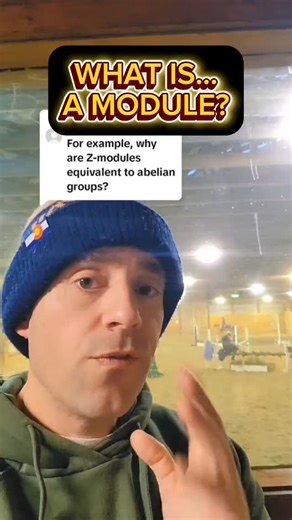 Álvaro Lozano-Robledo on Instagram: "What is a module? What is a Z-module? And why are they related to abelian groups? #math #grouptheory #abstractalgebra"