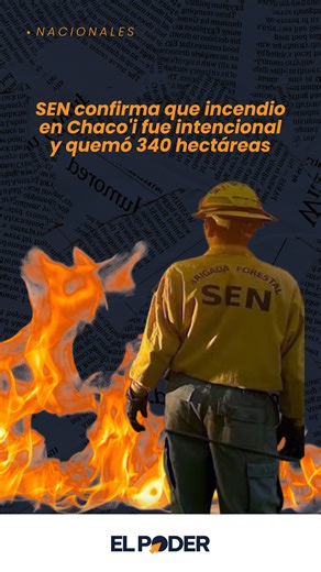 El Poder Diario Digital on Instagram: "🎥 #Video La Secretaría de Emergencia Nacional (SEN) ratificó que el incendio en Chaco’i, a 10 km del Puente Héroes del Chaco, fue iniciado de manera intencional el martes y devastó alrededor de 340 hectáreas en una estancia de la firma Tangente SA. 🔶 Evidencias aéreas muestran marcas claras de quema provocada, típica del 95% de los fuegos forestales y de pastizales en Paraguay, posiblemente por prácticas ganaderas para renovar pastos o por cazadores que a