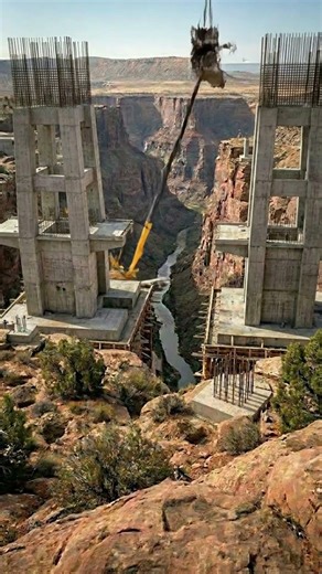 Building a Bridge Where Nothing Should Stand #engineering #construction #satisfying