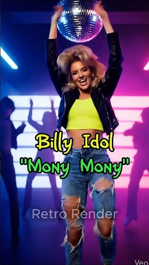 Billy Idol - Mony Mony (AI Retro Dance Cover) #80sMusic #AICover