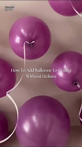 No helium? No worries! You can still create stunning balloon decor with an easy trick! Watch this video tutorial from @askmeforaballoon for a quick and easy way to attach balloons to the ceiling! Featured: 🎈 Violet Biodegradable Balloons 🎈 Balloon Glue Dots 🎈 White Ribbon 🎈 Craft Tape Shop now to recreate this stunning balloon ceiling decor! - https://bit.ly/4ccxSTY #ceilingballoons #balloondecor #balloonsetup #diydecor #partyballoons #partyplanning #eventdesign #eventprofs | TableclothsFact