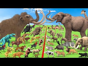 Animal Epic Battle Prehistoric Mammals vs Modern Animals Size Comparison Mammoth MastodonVsElephant