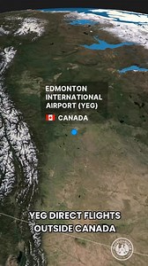 YEG Direct Flights Out Of Canada ✈️ YEG Airport is a world-class international hub offering a wide range of direct flight options, making global travel more accessible and affordable. By choosing and supporting direct flights, we can help bring even more connections to Edmonton. More flights not only make it easier for us to explore the world but also invite the world to experience our amazing city. #FLYYEG Edmonton International Airport | Travel Gurus