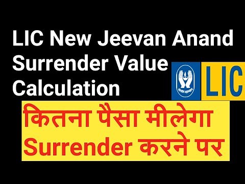 LIC New Jeevan Anand Surrender Value Calculation | Maturity Calculator & Benefits