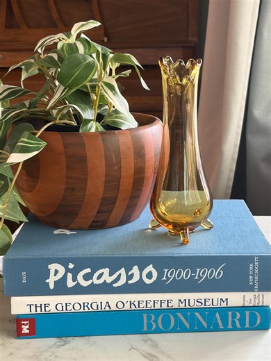 LE Smith Three Toe Swung Vase in Amber, 9 Inches - Etsy UK