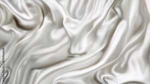 Smooth white silk fabric flowing in slow motion background for luxury and elegance themes