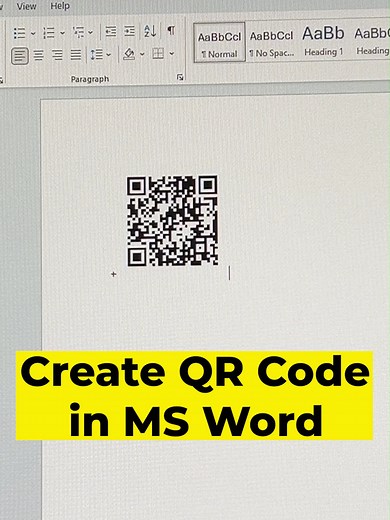 How to Create QR Code in MS Word #tiktok #techtips #windows #pc #fyp #tiktokviral #viral #viralvideo