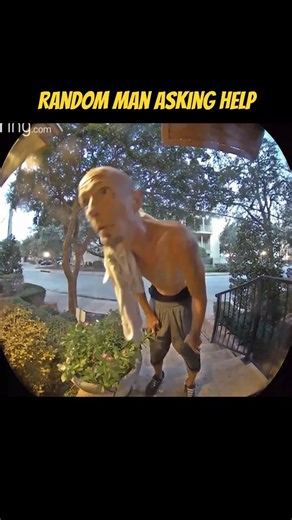 A strange man at my door asking for help 👀 #doorbellcam #caughtoncamera