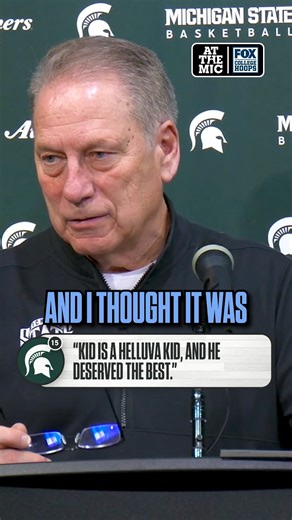Michigan State HC Tom Izzo is proud of his fans and student section for reacting positively to Xavier Booker's return to East Lansing. | College Hoops on FOX