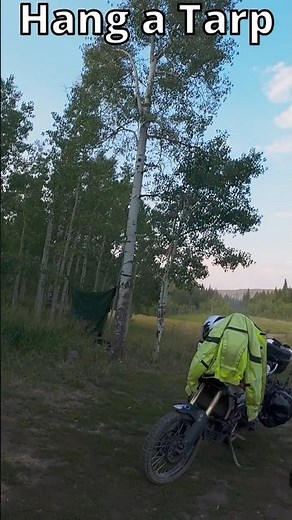 Stealth Camping on a Motorcycle and Hammock Tarp Setup for rain