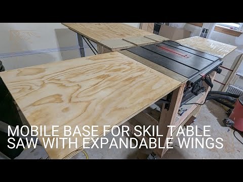 Skil table saw extension with mobile base - Detailed build (Product links in description)