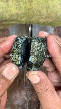 Cutting a Small Moss Agate Chunk | Hidden Beauty Revealed