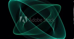 Abstract mathematical curves appear and move towards viewer then fade to black