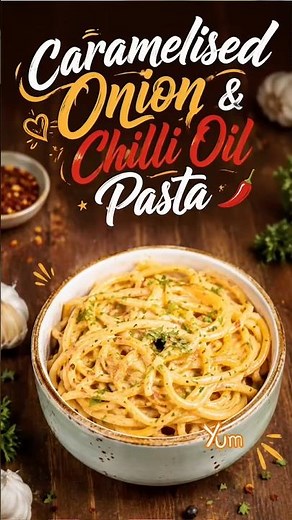 How to make the viral Caramelized Onion Chili Oil Pasta 🥣 #recipe #pasta #foodtok