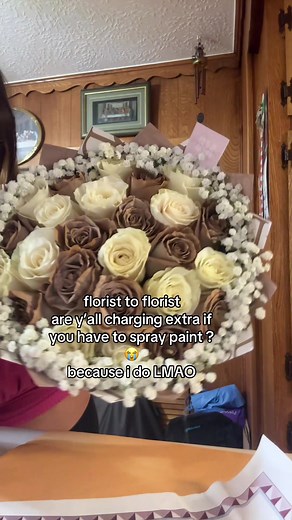 Houston Florist Charges for Spray Painting Flowers