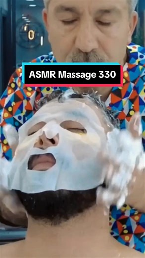 CLEAN EARS AND APPLY FACE MASK || Massage 330 🚑🥷🗽 Cre: ASMR_Munur_Onkan 👉 #asmr #massage #headwashing #skincare #relaxing #relax #trending #fypシ