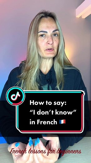 In this video, I teach you how to say “I don’t know” in French! #frenchforbeginners #learnfrenchontiktok #learnfrenchonline #learnfrenchwithtiktok #learnfrench #easyfrench #frenchlanguage ##frenchsentences