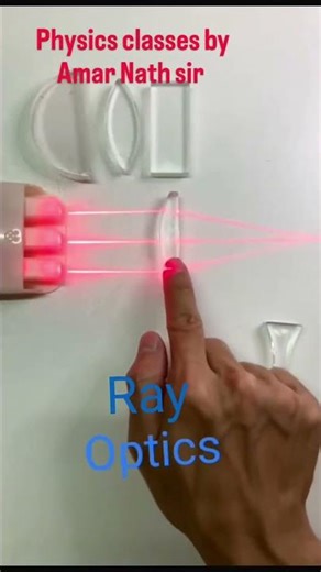 Refraction of light through different lenses #physics #science #shorts
