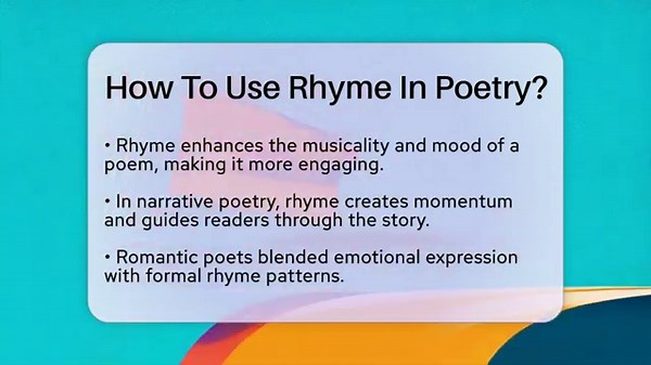 How To Use Rhyme In Poetry? - Tales And Texts