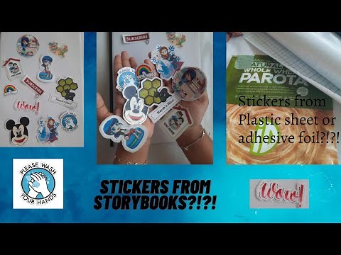 How to make stickers at home without sticker paper | stickers with adhesive foil or plastic sheet