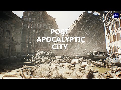 Post Apocalyptic city render inside Element 3D II After effect