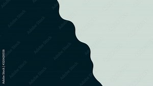 slow moving waves two-dimensional simple loop two-tone animation Stock Video