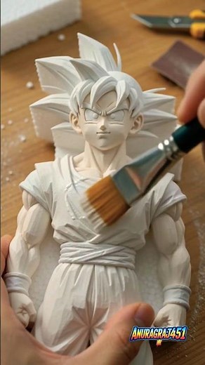 Epic Goku Foam Carving | Dragon Ball Sculpture Transformation in 4K ASMR