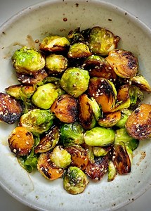 2.1M views · 45K reactions | Soy Butter Brussel Sprouts | It's time to no longer associate sprouts with boiled balls of misery served at Christmas alone, it’s time to up your sprout game baby! 藍 You’ll need: - Sprouts - Honey - Soy sauce - Butter - Sesame seeds - Drop of water | Donal Skehan | Facebook