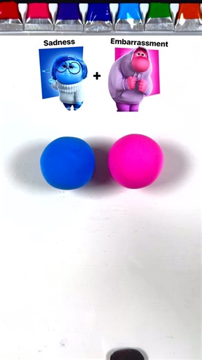 What color are mixed emotions? (Inside Out 2) #colormixing #insideout #insideout2 #satisfying #oddlysatisfying #mixingcolors #asmr #asmrart #colortheory #arttok