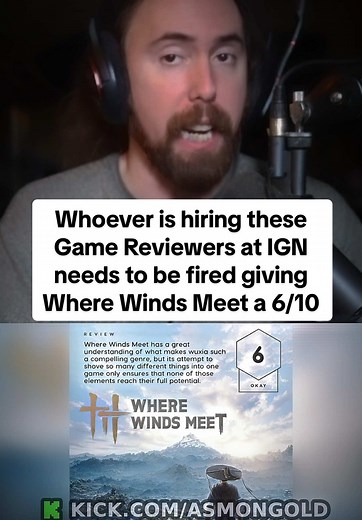 Whoever is hiring these Game Reviewers at IGN needs to be fired giving Where Winds Meet a 6/10 #wherewindsmeet #ign #asmongold