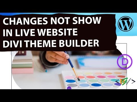 How to Fix Website Changes Not Show in Live Site in Divi Theme Builder in WordPress | Cache