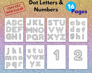 Alphabet Numbers Dot Marker Activity Pack A–Z Upper Lowercase Numbers 1–10 Preschool Fine Motor Skills Classroom Printable Worksheet PDF - Etsy Australia