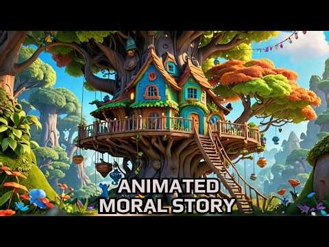 The Secret Treehouse (গোপন গাছবাড়ি) | English Fairy Tales for Kids | Animated Bedtime Story 2025