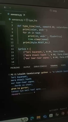 Python X Music. awaara angara. Sheikh Tasmia.