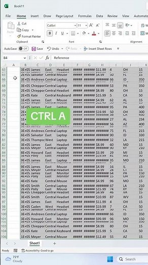 How to clean up messy data without touching the mouse. 🤯 #excel #sheets