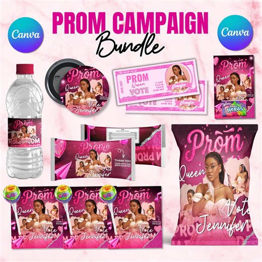 Prom Campaign Kit 2026: Pink Theme, Student Council (digital Download) - Etsy