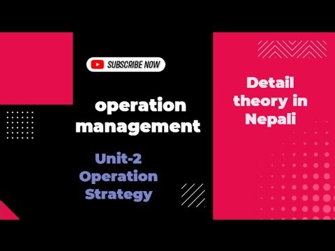 Operation management | Operation strategy | UNit-2 | BBA|BBM|MBA|MBS