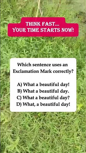 ❗ iQvistax | Which sentence uses an Exclamation Mark correctly? #shorts
