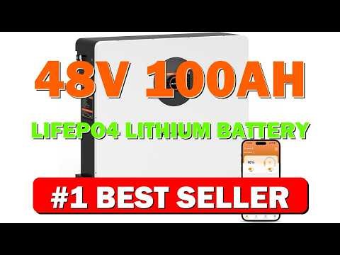 48V 100Ah LiFePO4 Lithium Battery Bluetooth with Active Balancing & Wall-Mounted, 5.12k - B0FX9834MQ