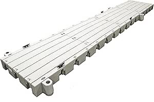 20-Foot Floating Dock Kit, 3.75-Foot x 20-Foot Straight Floating Dock for Lakes and Ponds for Fishing, Swimming, Boats, Complete Kit with Modular Sections, Connectors, and Hardware