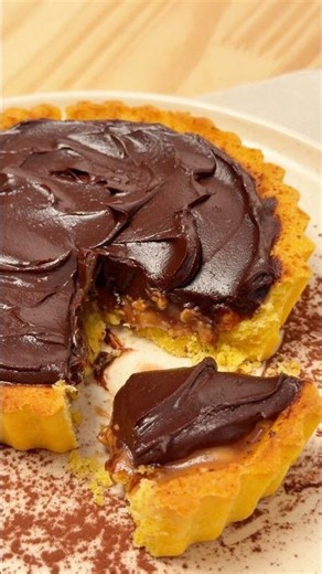 Chef Helena Rizzo's cornmeal tartlet with salted toffee caramel and chocolate