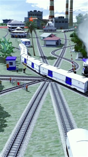 CC205 Train Crosses the Crossing Gate Queue#train #railway #railtrack #automobile