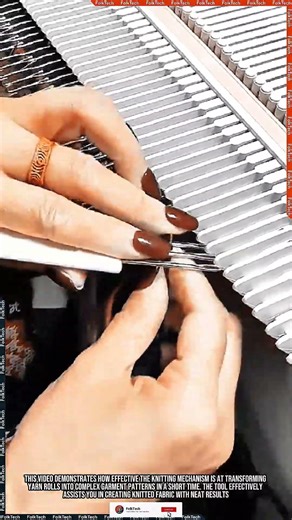 Knitting Machine Tool: Creating Knitted Fabric Neat Consistent Precise #tool #tools #innovation
