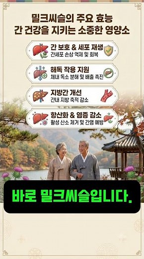 건강상식 밀크씨슬 효능효과 #건강상식 #건강정보 #건강한중년