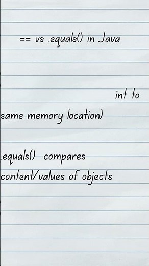 Java == vs .equals() Explained in 30 Seconds