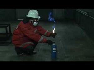 HFO-1234yf canister flammability test
