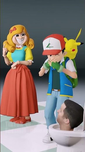 Pikachu & MISS DELIGHT 2 ft. Skibidi Toilet (Who's that Pokémon? 40) #pokemon #memes