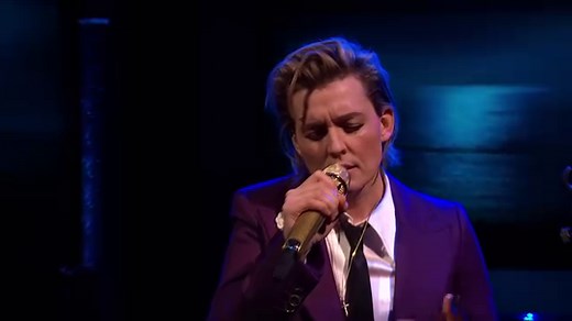The amazing Brandi Carlile sticks around to perform a special web-exclusive song, a cover of Joni Mitchell’s “Blue.” Tune in tonight to see Brandi perform a song from her acclaimed new album, "In These Silent Days." | The Late Show with Stephen Colbert