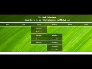 Transparent Dropdown menu with submenus in Html & Css | Transparent navigation with submenu in html